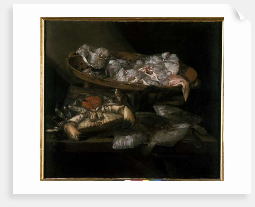 Still life with flatfish and crab by Abraham Hendricksz van Beyeren