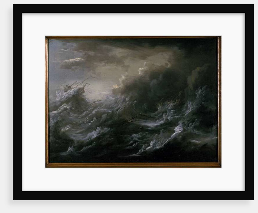 Sea storm and shipwreck by Christian Wilhelm Ernst Dietrich