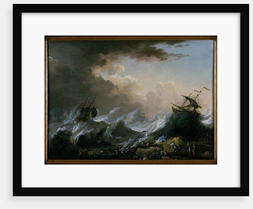 Sea storm and shipwreck by Christian Wilhelm Ernst Dietrich