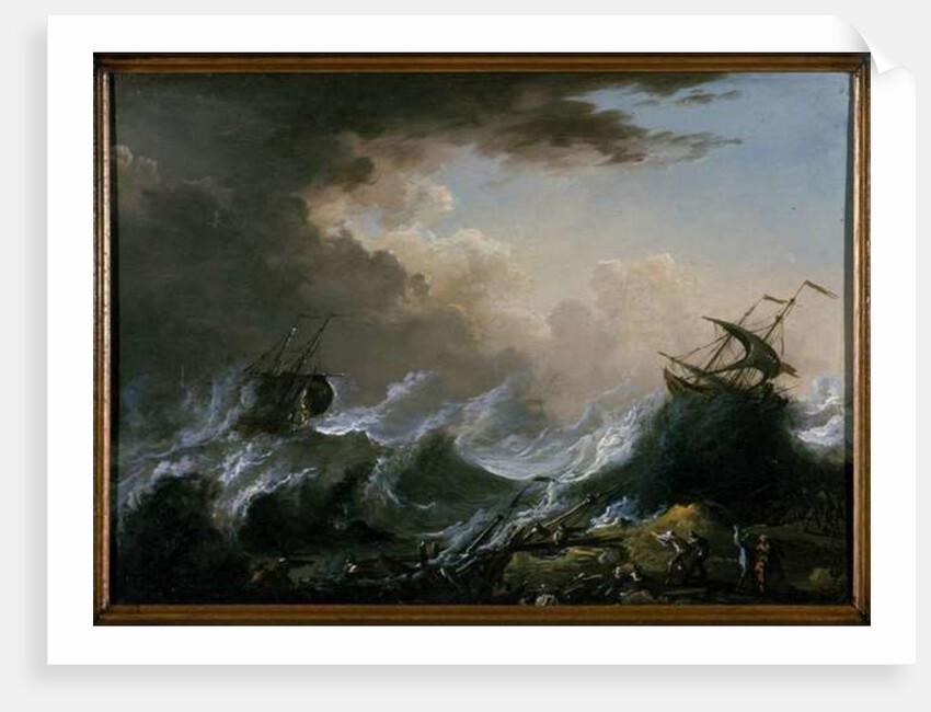 Sea storm and shipwreck by Christian Wilhelm Ernst Dietrich