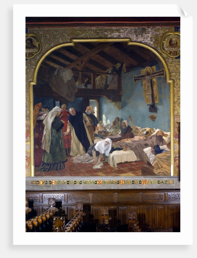 St. Elisabeth and her confessor Conrad of Marburg in 1230, 1903 by Peter Johann Theodor Janssen