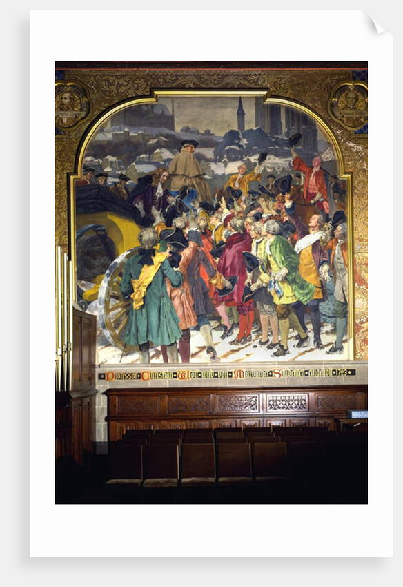 Students surrounding Professor Christian Wolff on his arrival in Marburg in 1723, 1903 by Peter Johann Theodor Janssen