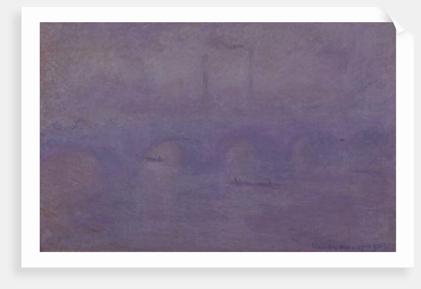 Waterloo Bridge in Fog, 1899-1901 by Claude Monet