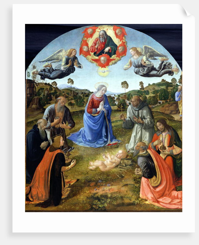 The Adoration of the Child Jesus, 1480s by Cosimo Rosselli