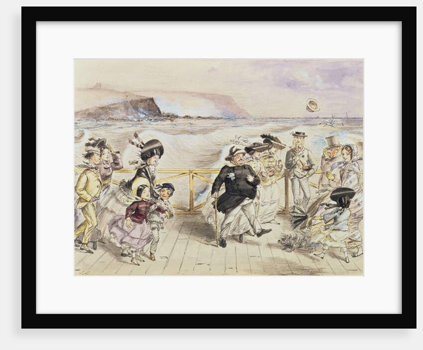 A bracing day at the seaside by John Leech