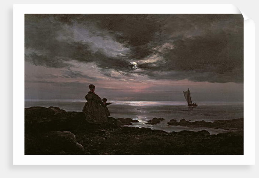 Mother and Child by the Sea, 1840 by Johan Christian Dahl