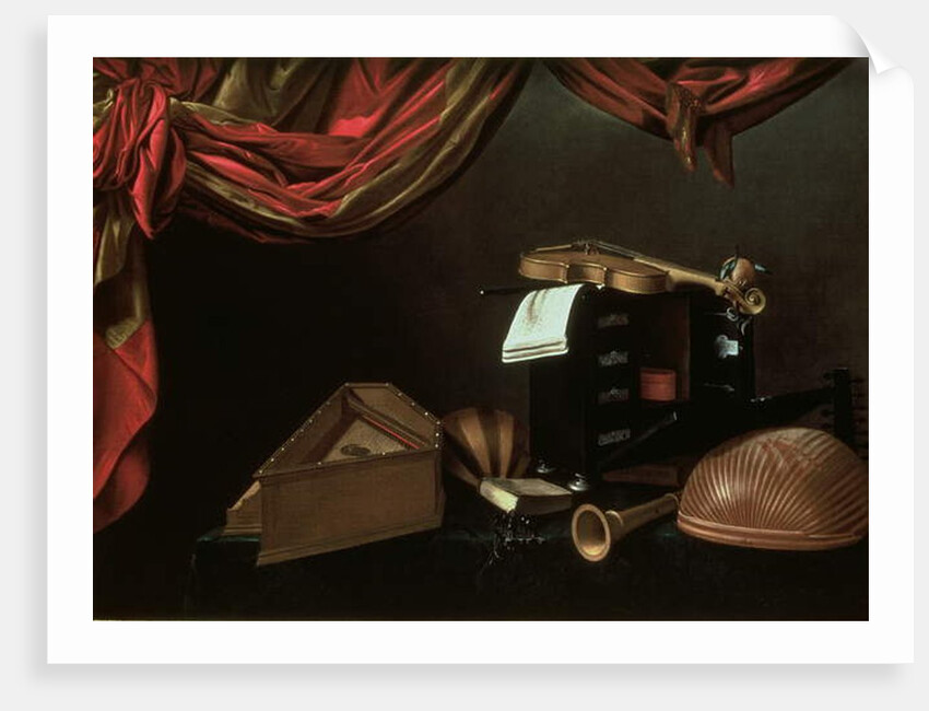 Still life with musical instruments by Evaristo Baschenis