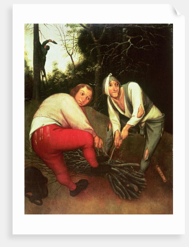 Two Peasants Binding Faggots by Pieter the Younger Brueghel