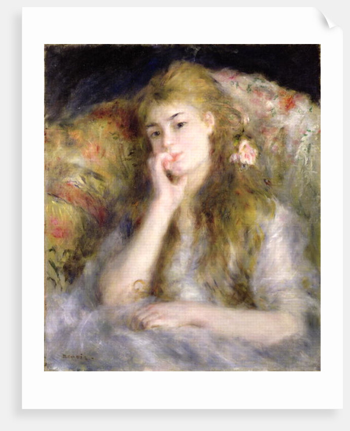 Young Woman Seated, c.1876-77 by Pierre Auguste Renoir