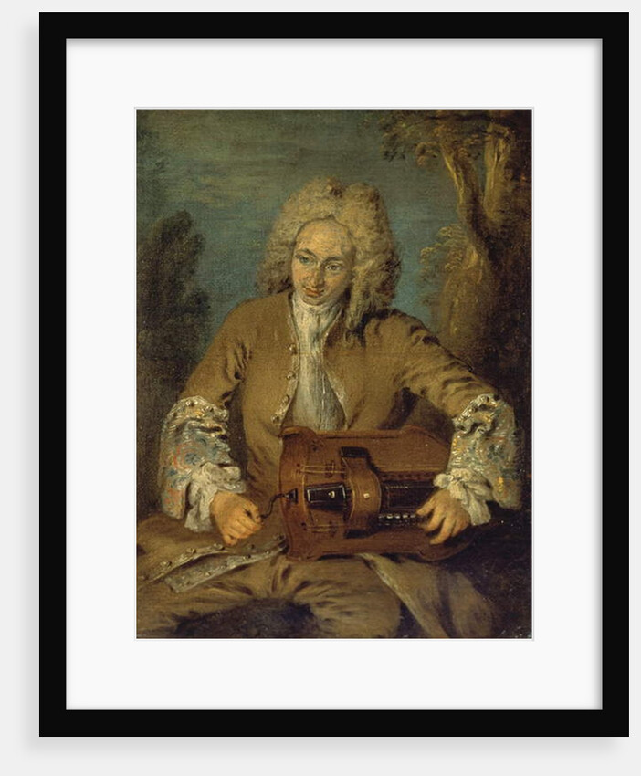 Man Playing a Hurdy-Gurdy by Jean Antoine Watteau