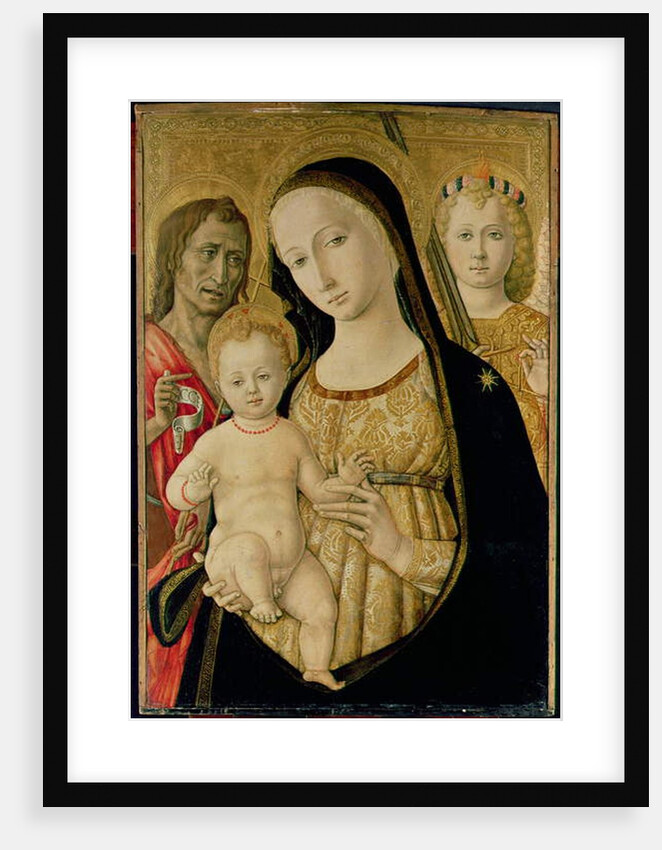 Madonna and Child with St. John the Baptist and St. Michael the Archangel, c.1485-95 by Matteo di Giovanni di Bartolo