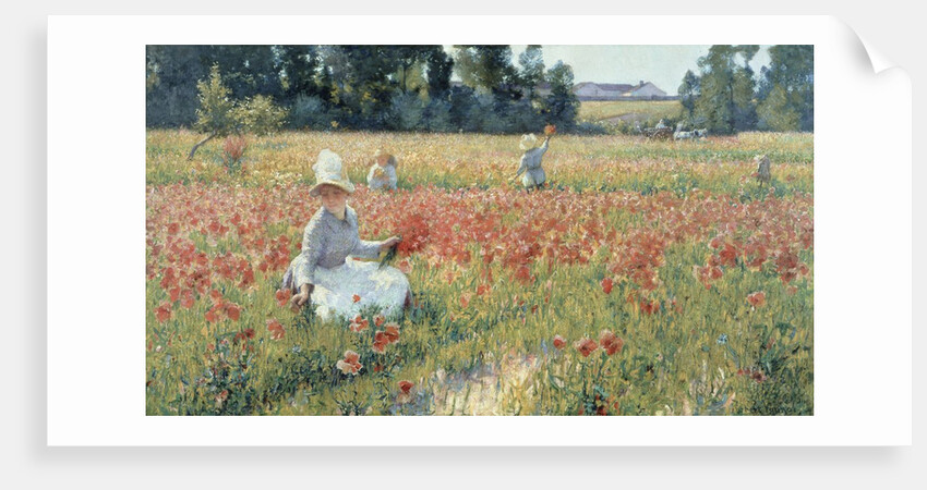 In Flanders Field - Where Soldiers Sleep and Poppies Grow, 1914 by Robert William Vonnoh