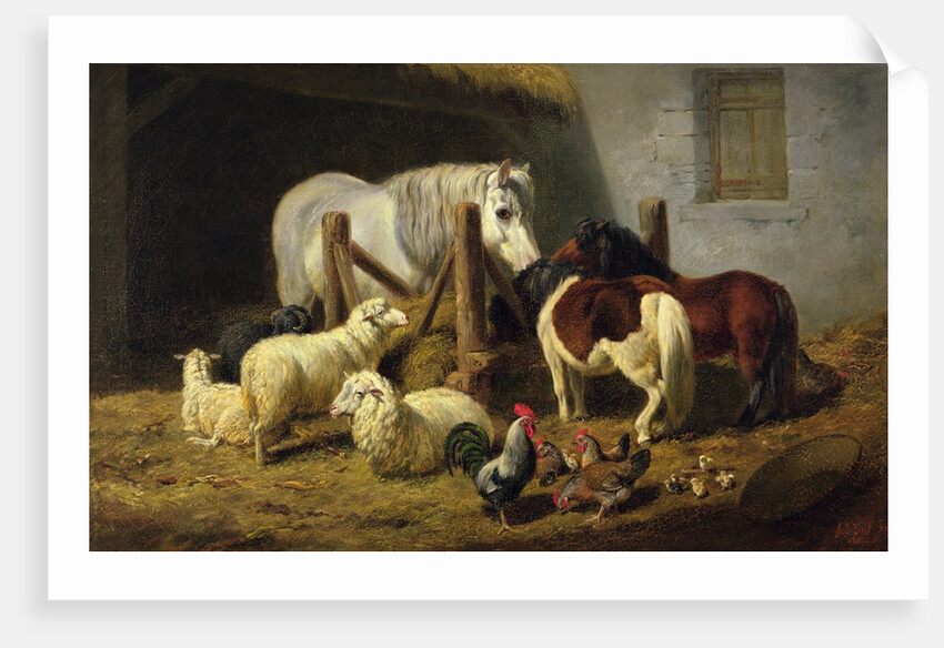 Barnyard, 1860 by Arthur Fitzwilliam Tait