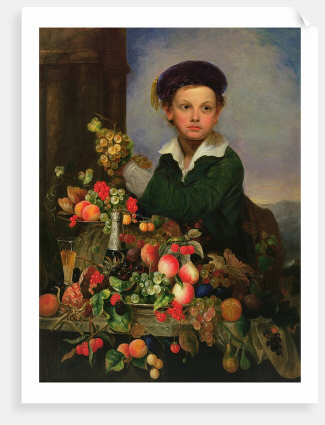 Boy with Still Life, c.1855 by Charles Baum