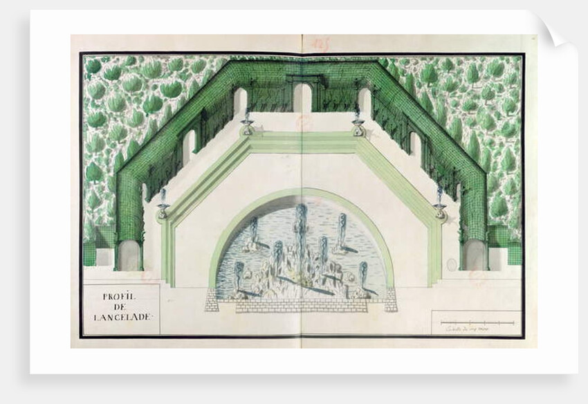 Ms 1307/40 Design for the Bassin de l'Encelade at Versailles by A. & Marsy G. and B. Le Notre