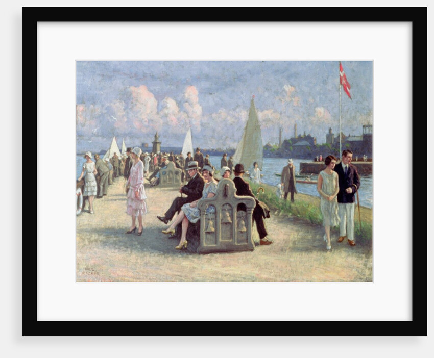 People on a Promenade by Paul Fischer