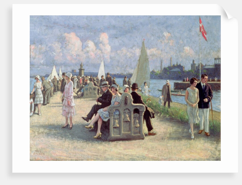 People on a Promenade by Paul Fischer