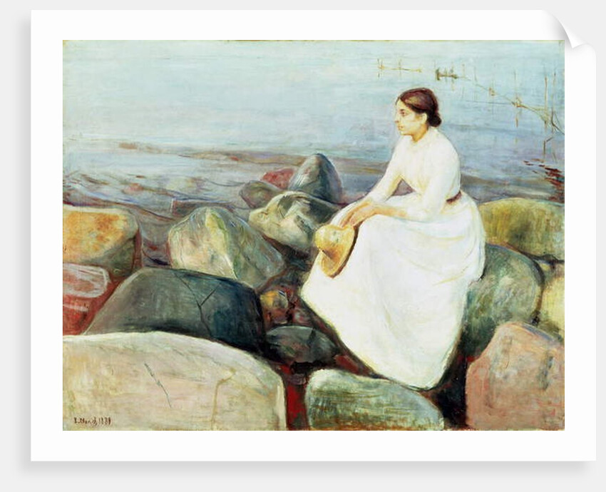 Inger on the Beach, or Evening by Edvard Munch