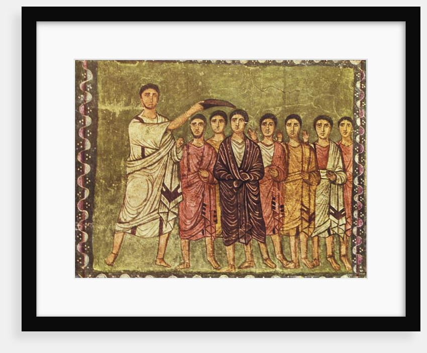 Samuel anoints David by Jewish School