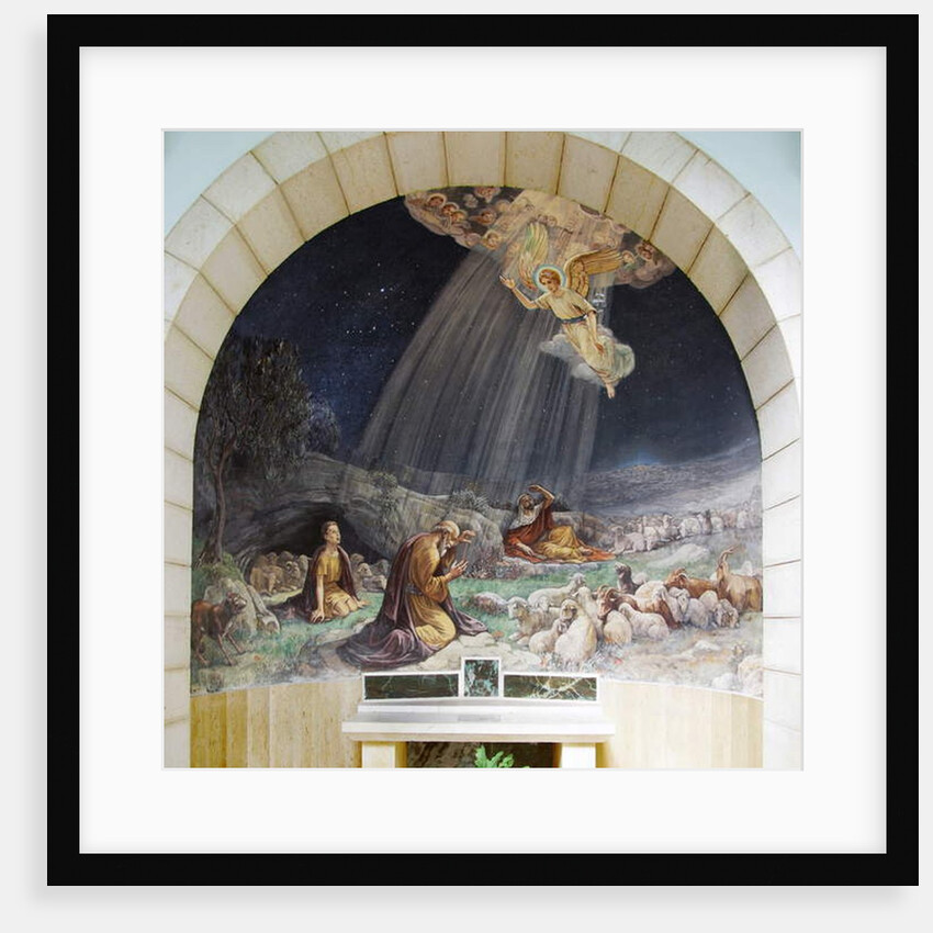 Angel of the Lord visits the Shepherds, Sanctuary of the Shepherd's Chapel, Bethlehem by Umberto Noni