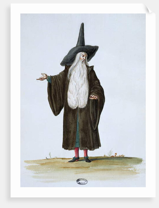 A Magician, theatrical costume design for the celebrations and parties of Louis XIV by Jean I (1640-1711) Berain