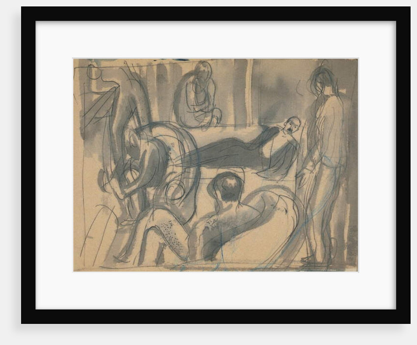 Maynard Keynes, Lytton Strachey and Others, c.1916 by Dora Carrington