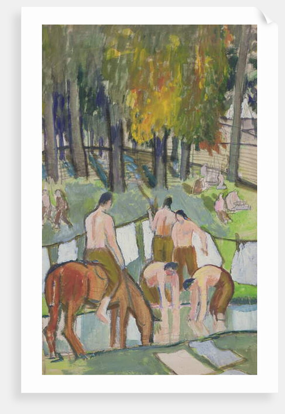 Soldiers at a Stream, 1920 by Dora Carrington