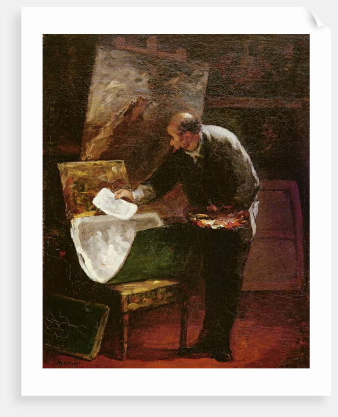 The Artist in his Studio by Honore Daumier
