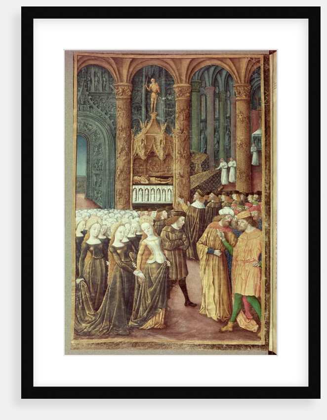 Nouv Acqu Fr 24920 fol.24v Priam before the tomb of Hector in the Temple of Apollo by Jean Colombe