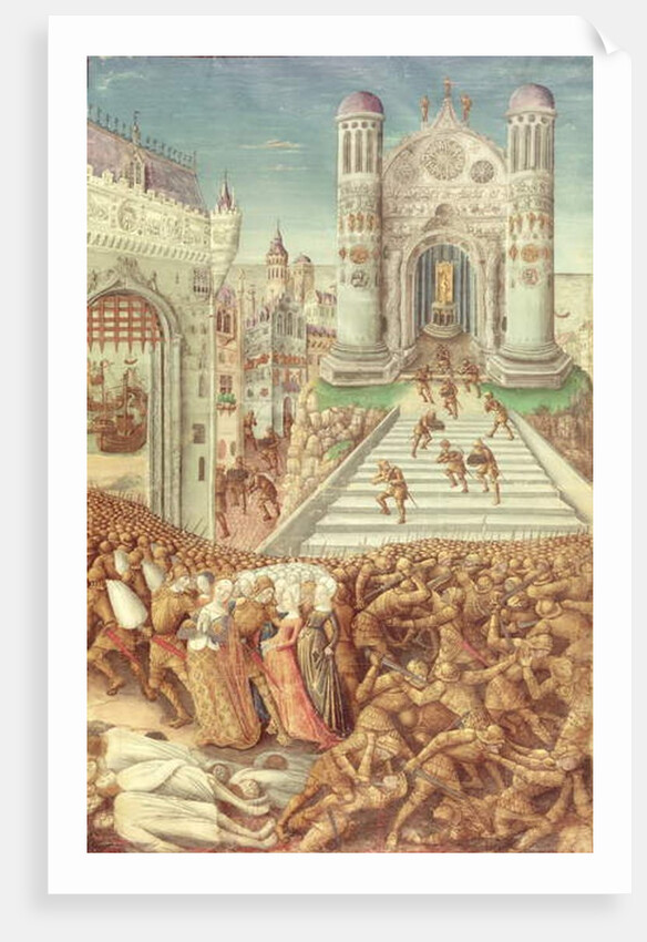 Nouv Acqu Fr 24920 fol.12 The Abduction of Helen by Jean Colombe