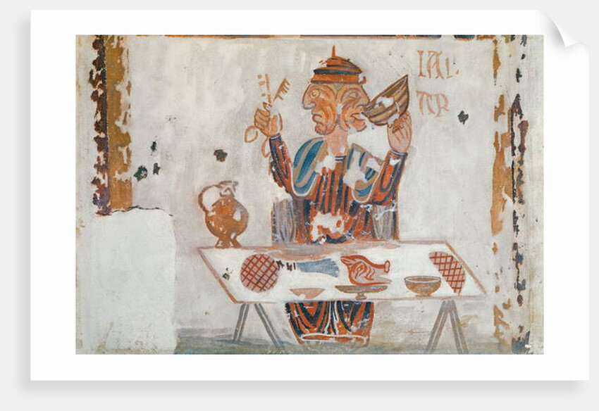 Copy of a medieval original depicting January by (after) French School