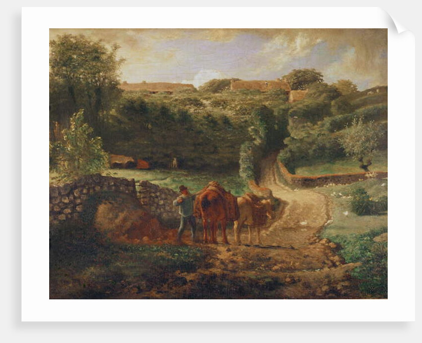 The Cousin Hamlet at Greville, c.1865-73 by Jean-Francois Millet