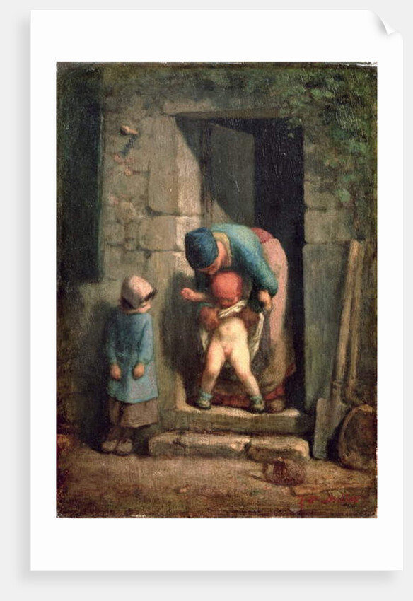 Maternal Care, 1855-57 by Jean-Francois Millet