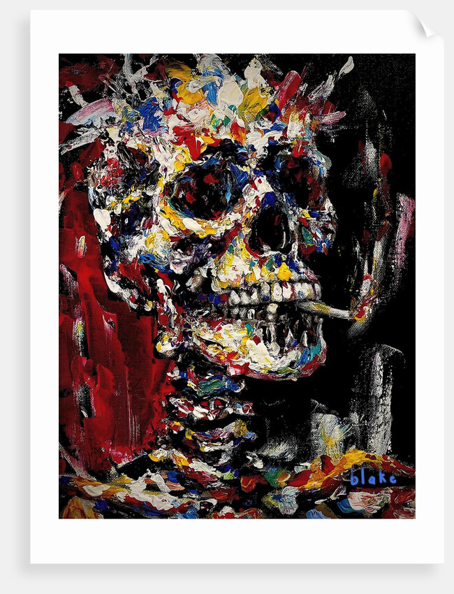 Skull With Spliff, c.2021-22 by Blake Munch