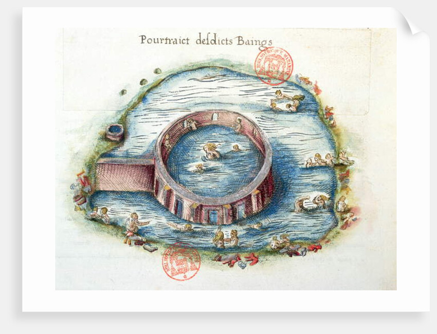The Baths of Bourbon-Lancy by French School