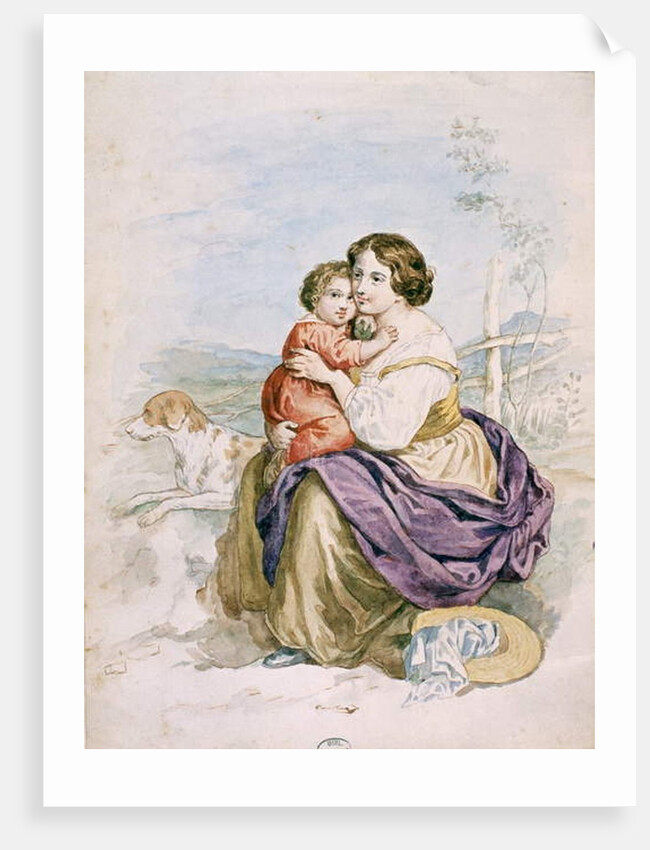 Woman and Child by French School
