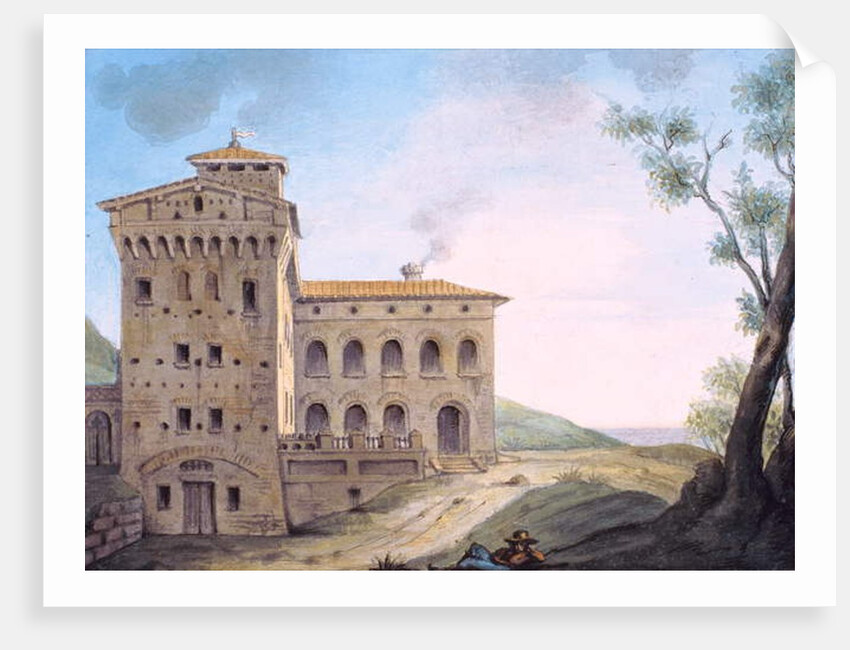Italian palace by French School
