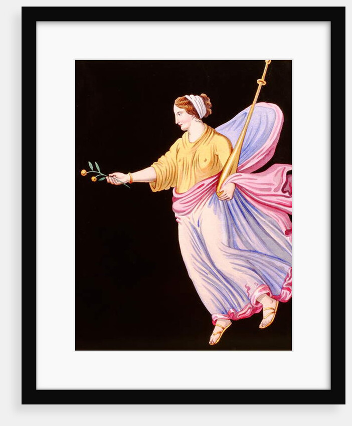 Woman holding an olive branch by French School