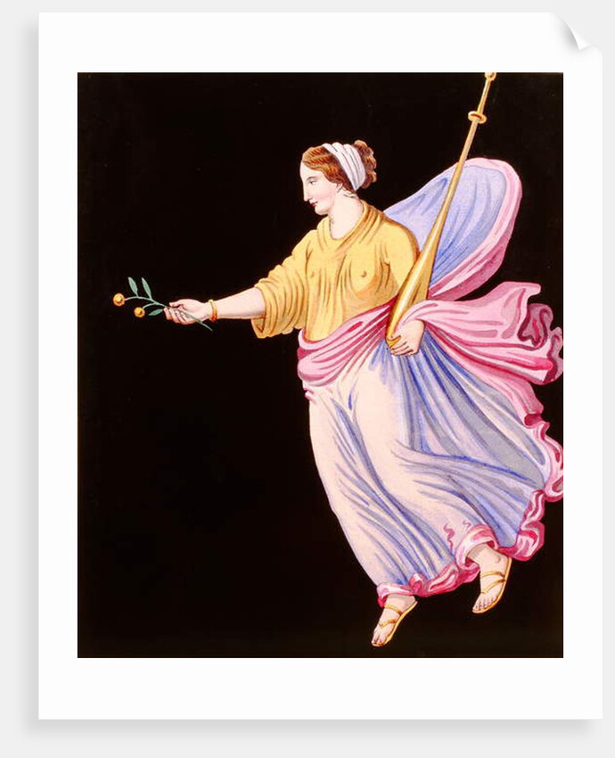 Woman holding an olive branch by French School