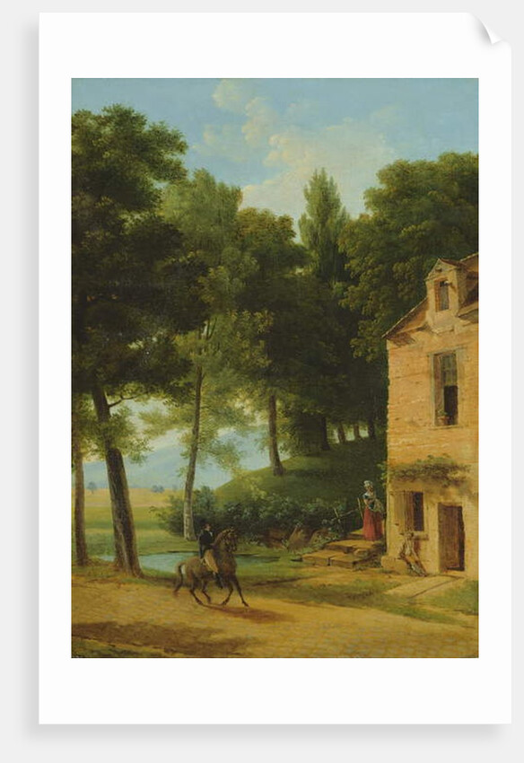 Italian Landscape with a Cavalier by Jean Victor Bertin