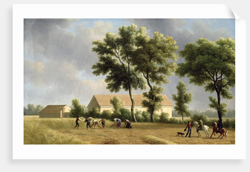 Landscape in Ile-de-France with Harvesters, 1802 by Jean Joseph Xavier Bidauld