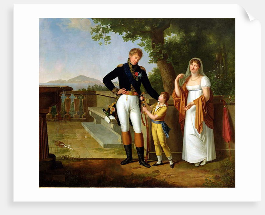 General Rossetti Commandant of Naples and his Family, c.1813 by Guillaume Descamps