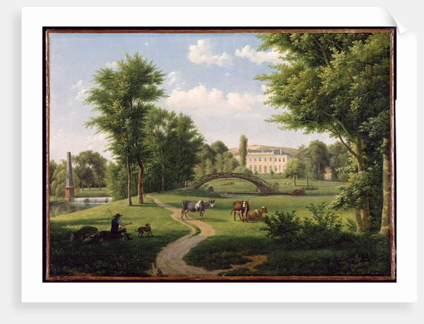 View of the Chateau de Villiers-Saint-Paul, near Senlis by Alexandre Hyacinthe Dunouy