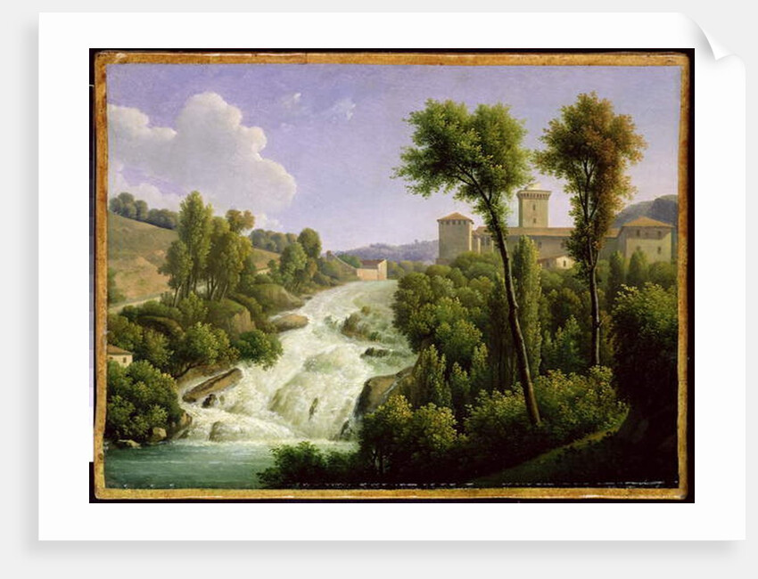 View from the Ile de Sora above the Waterfalls of the Chateau, c.1822 by Alexandre Hyacinthe Dunouy