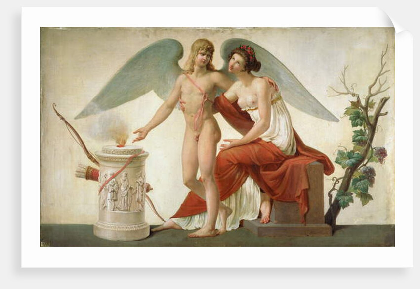 Cupid Inviting Venus to a Sacrifice by Louis Lafitte