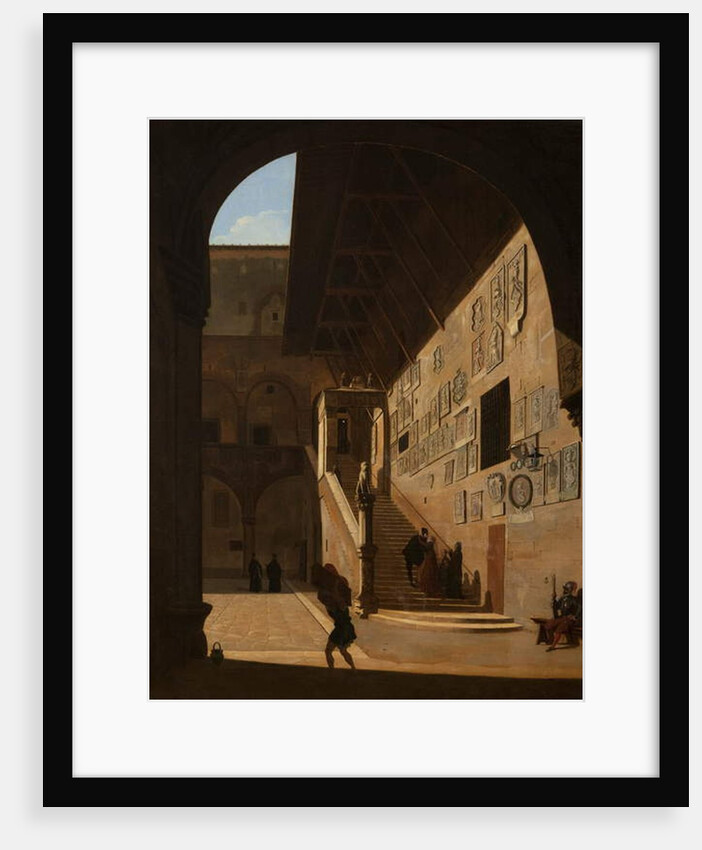 Interior view of the Old Palace of the Republic in Florence 1822 by Camille Marie Bonnard