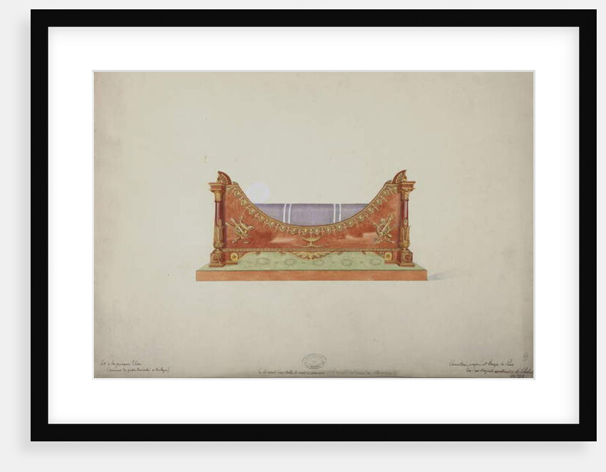 Princess Elisa's Bed from the Baciocchi Palace in Bologna, c.1900-20 by French School