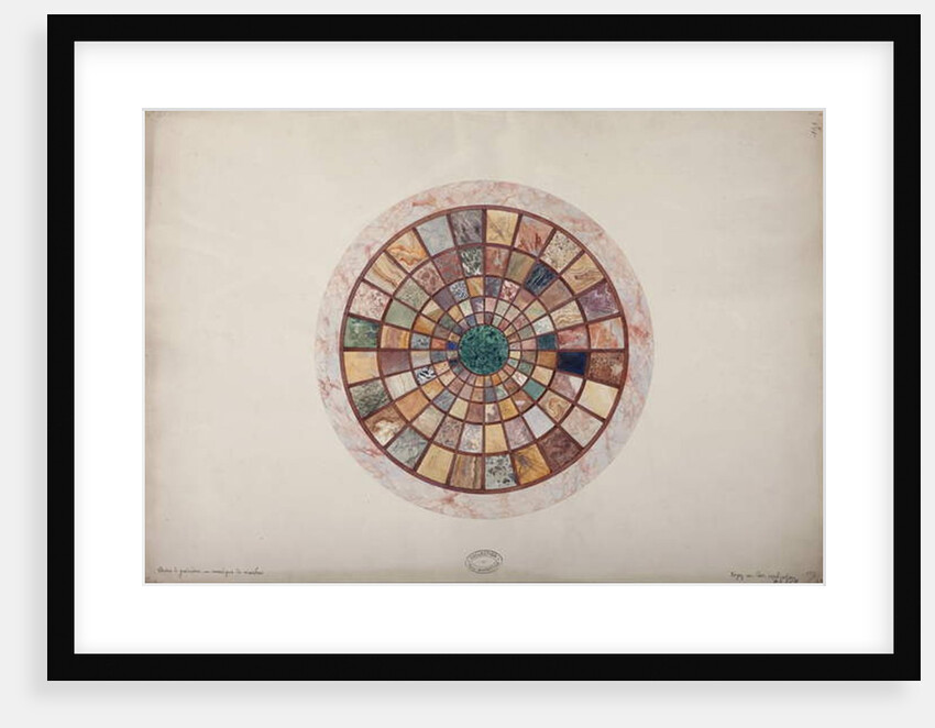 Marble mosaic on top of the pedestal made for Princess Elisa, c.1900-20 by French School