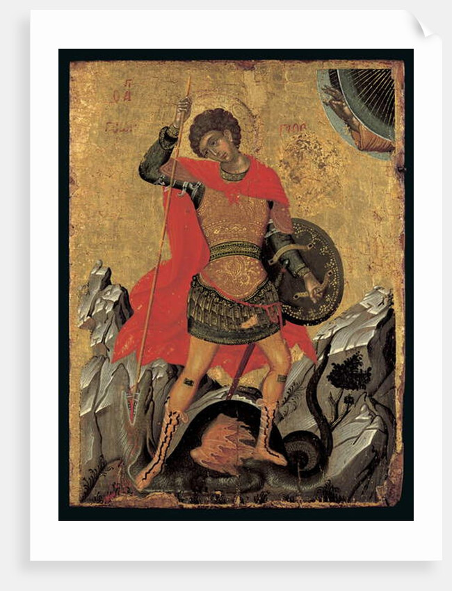 Icon of St George Slaying the Dragon by Greek School
