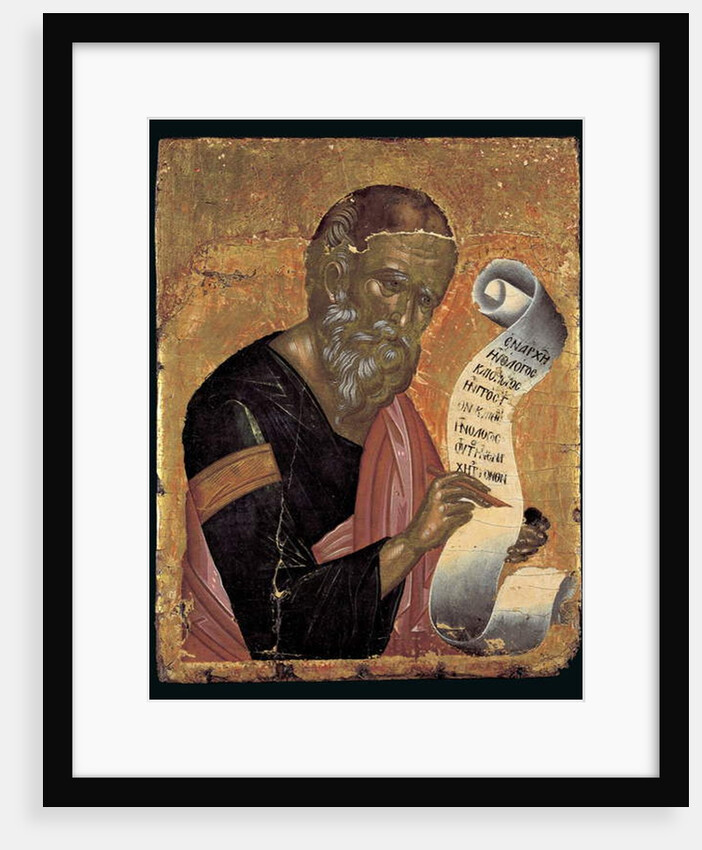 St. John the Theologian, Writing his Revelations on an Open Scroll by Andreas (attr. to) Rico